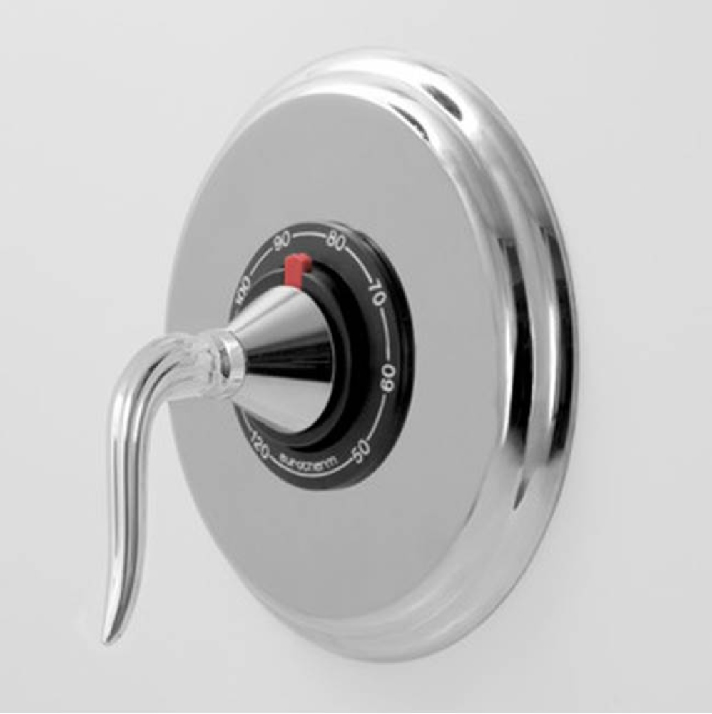 1/2'' Thermostatic Set, No Volume Control, TRIM JEFFERSON ELITE II POLISHED GOLD .24