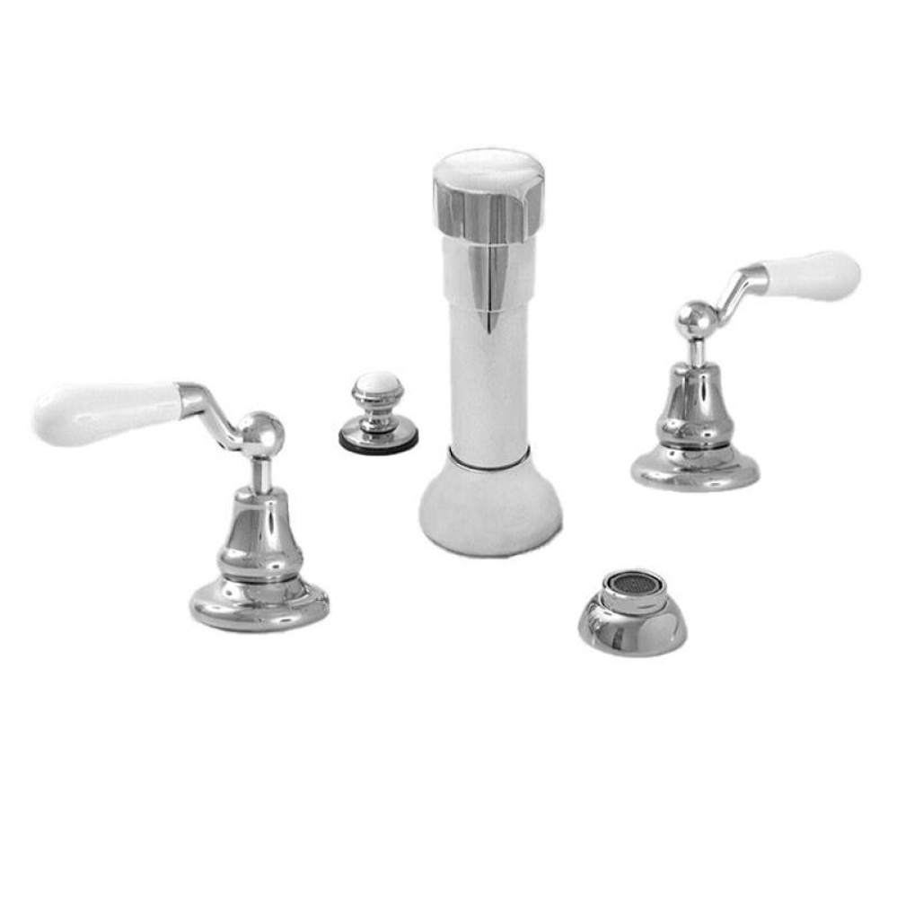 Bidet Set Complete with 482 Offset Lever in Polished Gold