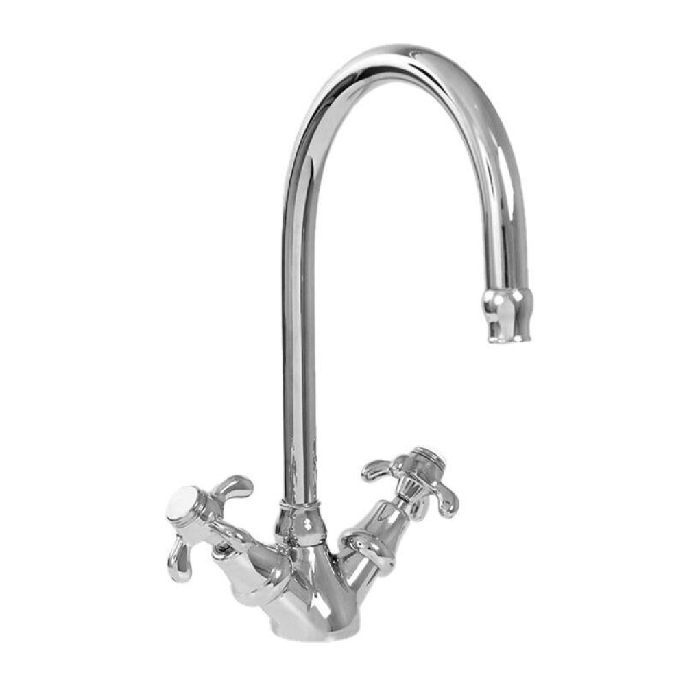 Single-Hole Bar Faucet with 481 Drop Cross Handle in Polished Gold