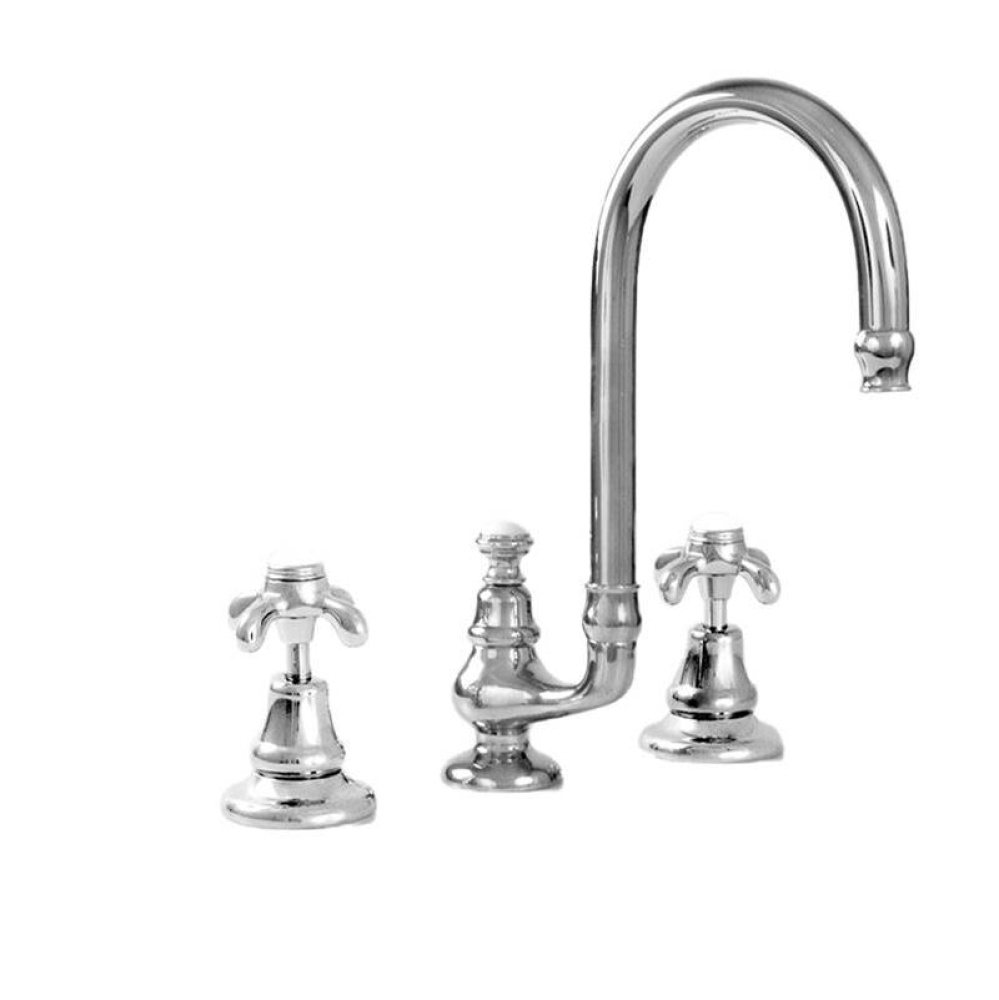 Sancerre Grand Widespread Lavatory Set with 481 Drop Cross Handle in Polished Nickel PVD