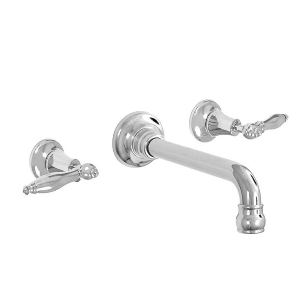 St. Julien Wall/Vessel Lavatory Trim with 466 Finial Lever in Satin Copper