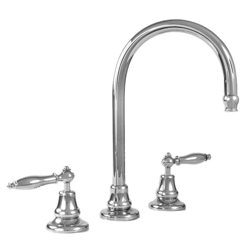 Rutherford Widespread Lavatory Set with 486 Finial Lever in Satin Nickel PVD