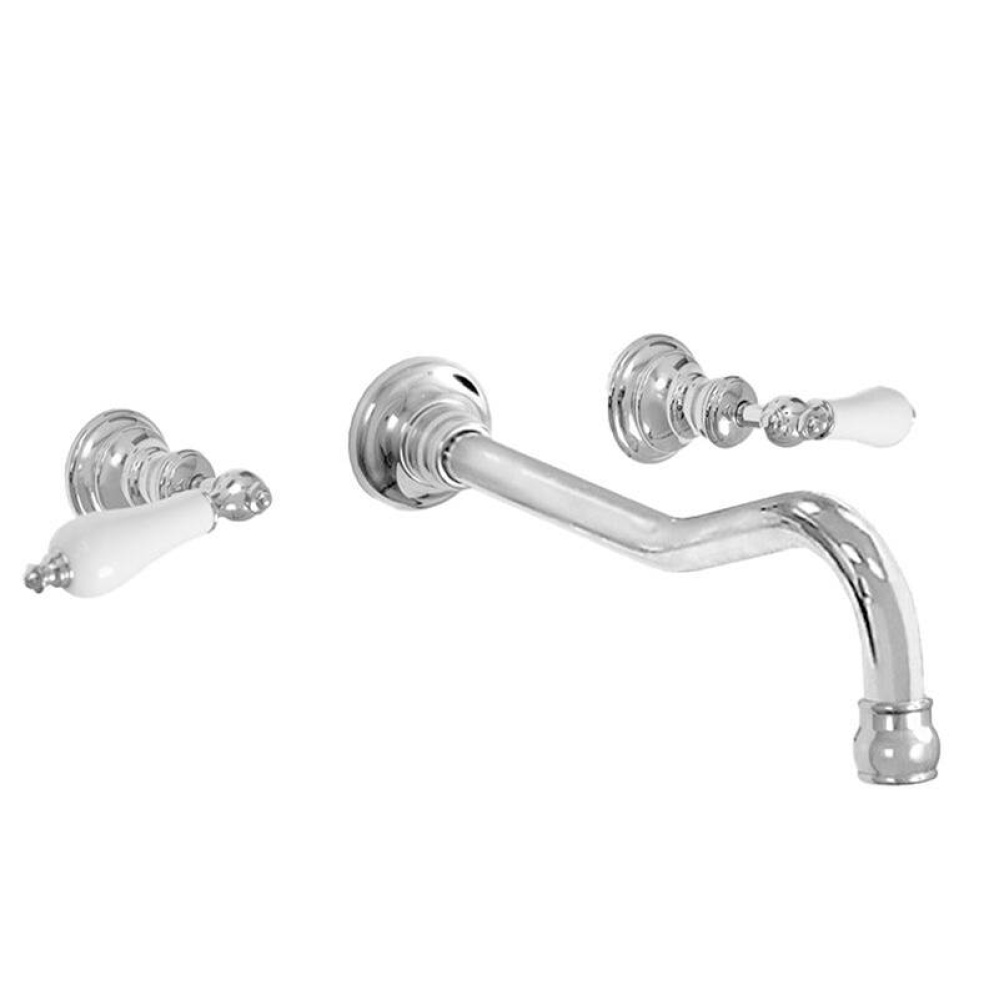 Cote d'Or Wall/Vessel Lavatory Trim with 025 Porcelain Lever in Polished Nickel PVD