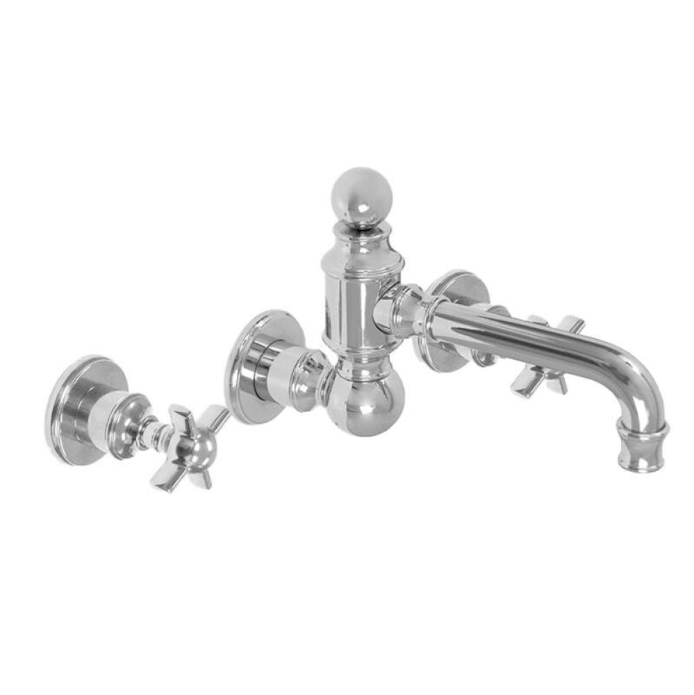 Margaux Wall/Vessel Lavatory Trim with 157 Cross Handle in Satin Brass PVD