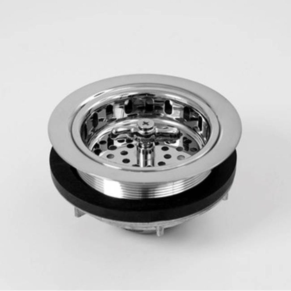 Wing nut twist lock kitchen strainer CHROME .26