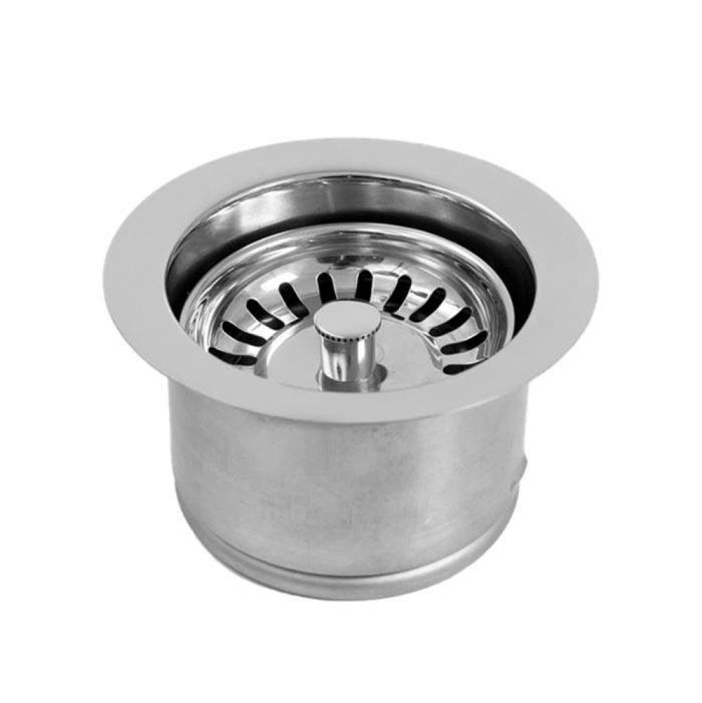 Waste disposer trim with disposer stopper/strainer unit with large collar POLISHED GOLD .24
