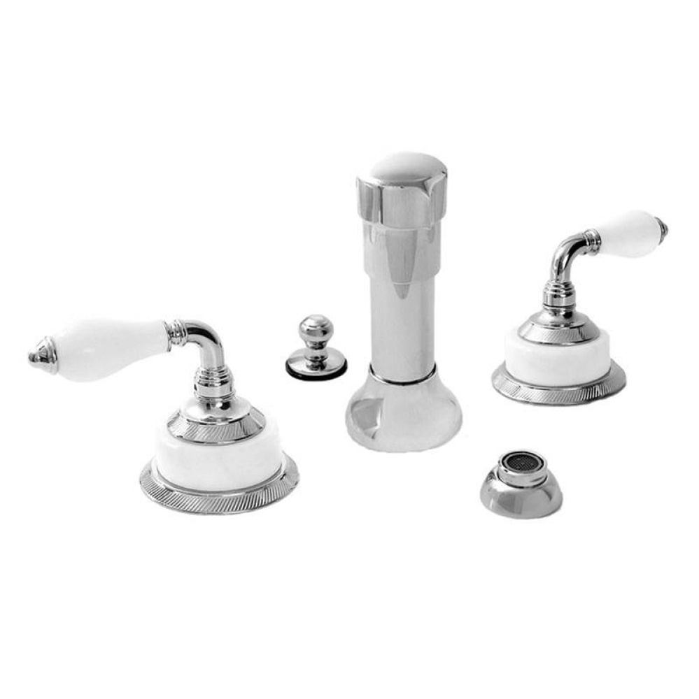 Bidet Set Complete VENEZIA CHROME .26 HONEY ONYX