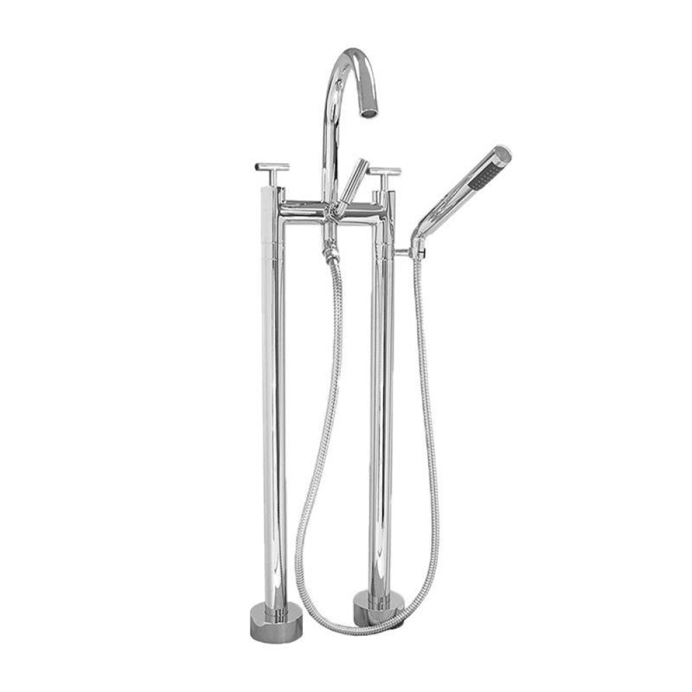 Two-hole Contemporary Floormount Tub Filler TRIM CERES II  CHROME .26