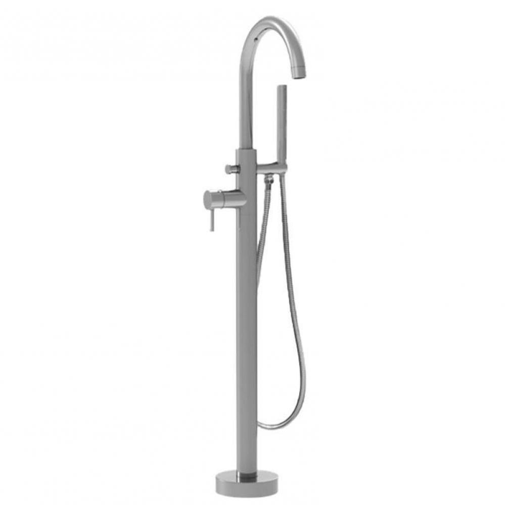 Contemporary Floormount Single-Hole Tub Filler Trim Antique Gold .36