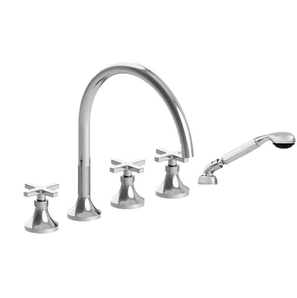 Roman Tub Set TRIM with Deckmount Handshower  STELLA-X CHROME .26