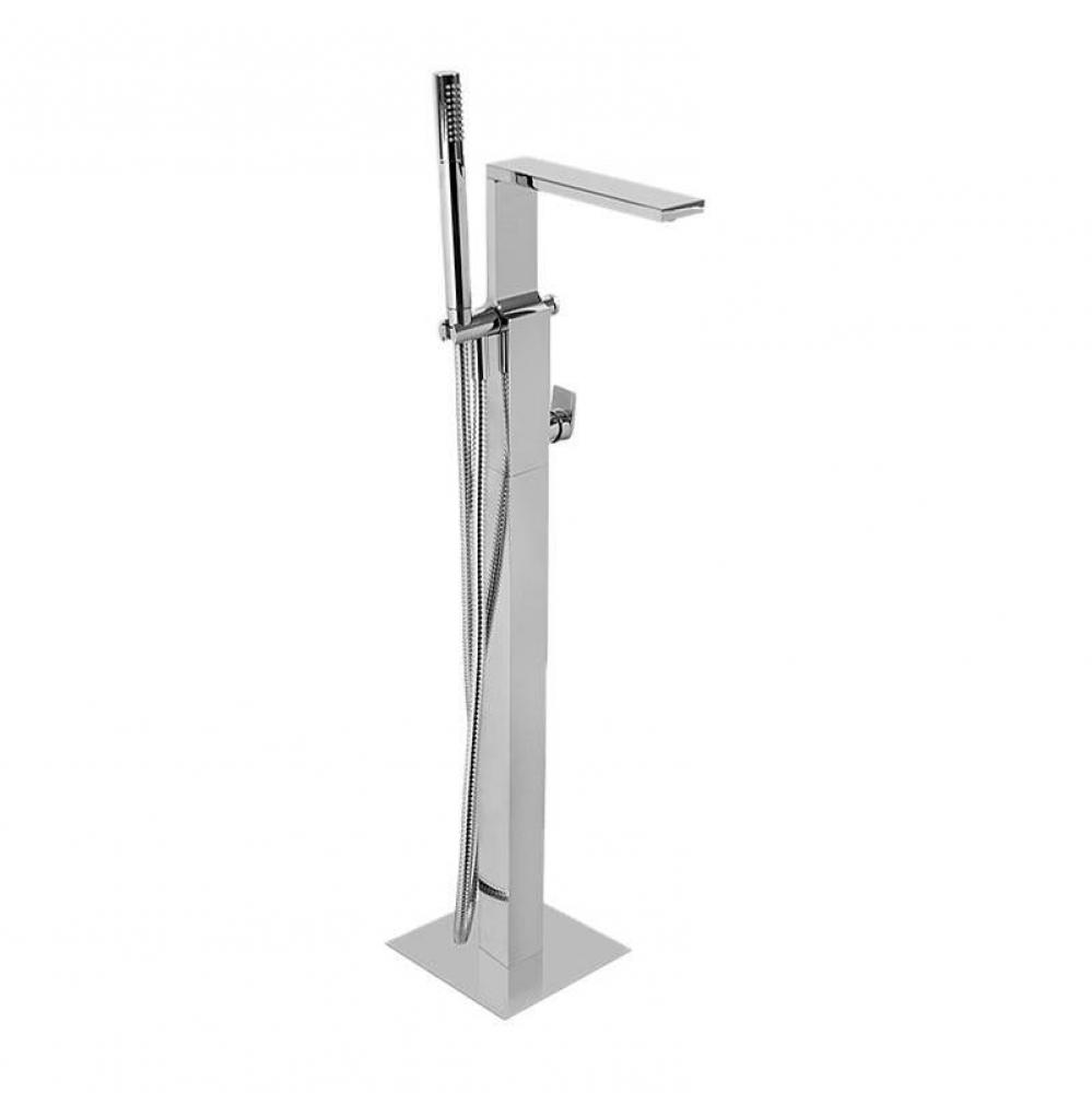 Floormount Tub Filler W/Handshower Trim Polished Silver .21