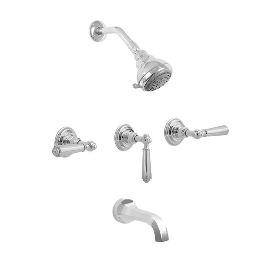 3 Valve Tub & Shower Set TRIM (Includes HAF and Wall Tub Spout) ARIA CHROME .26