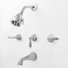Sigma 1.324133DT.G2 - 3200 Georgian 3 Valve Deluxe Tub & Shower Set___Trim Only