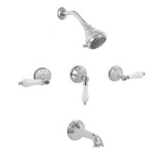 Sigma 1.404333.26 - 400 New Hampton 3 Valve Tub & Shower Set