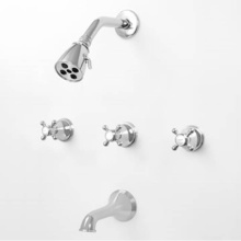 Sigma 1.400633T.26 - 3 Valve Tub & Shower Set TRIM (Includes HAF and Wall Tub Spout) PORTSMOUTH CHROME .26