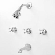 Sigma 1.400633T.26 - 3 Valve Tub & Shower Set TRIM (Includes HAF and Wall Tub Spout) PORTSMOUTH CHROME .26
