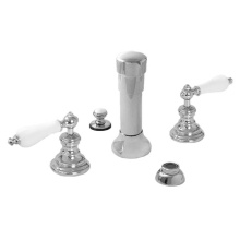 Sigma 7.0002590.18 - Bidet Set Complete with 025 Porcelain Lever in Matte Black