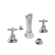 Sigma 7.0015790.35 - Bidet Set Complete with 157 Cross Handle in Aged Brass