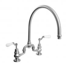 Sigma 7.57482040.05 - Sancerre Bridge Kitchen/Bar Faucet with High-Arc Spout and 482 Offset Lever in Black Oil Rubbed Br