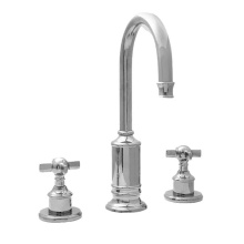 Sigma 7.5915708.24 - Margaux Tall Widespread Lavatory Set with 157 Cross Handle in Polished Gold
