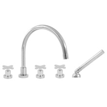 Sigma 1.343093T.24 - Roman Tub Set TRIM with Deckmount Handshower CARINA-X POLISHED GOLD .24