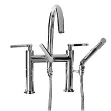 Sigma 1.0007510.36 - Contemporary Deckmount Tub Filler With Handshower Antique Gold .36