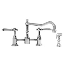 Sigma 1.3577032.24 - Pillar Style Kitchen Faucet with Handspray ASCOT POLISHED GOLD .24