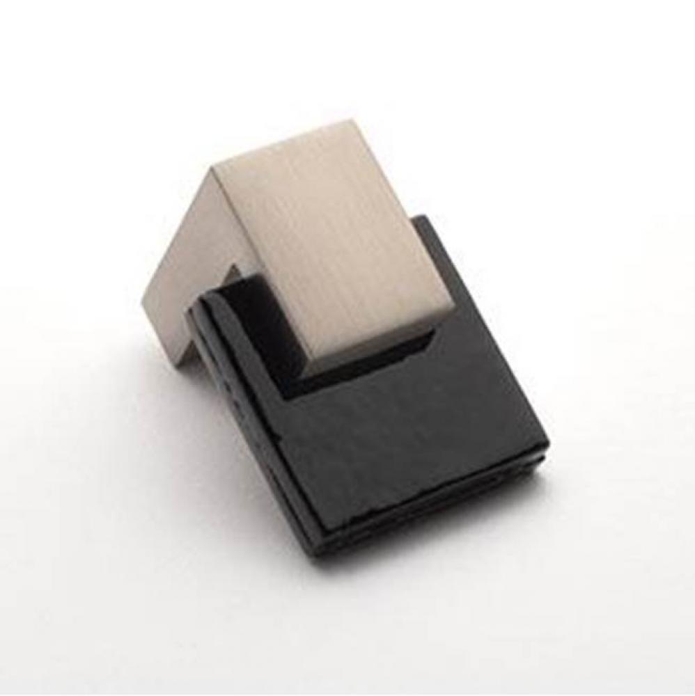 Affinity Black Knob With Satin Nickel Base
