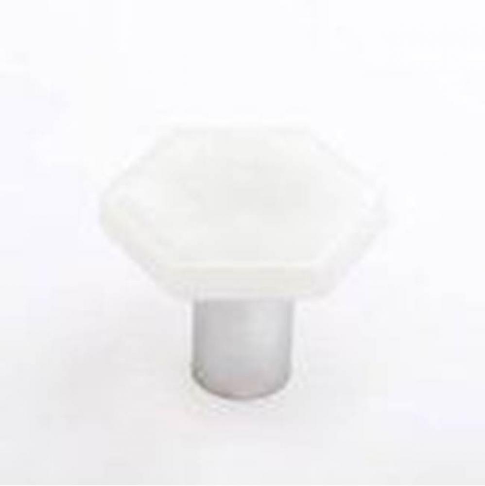 Hexagon Irid White Knob With Pc Base