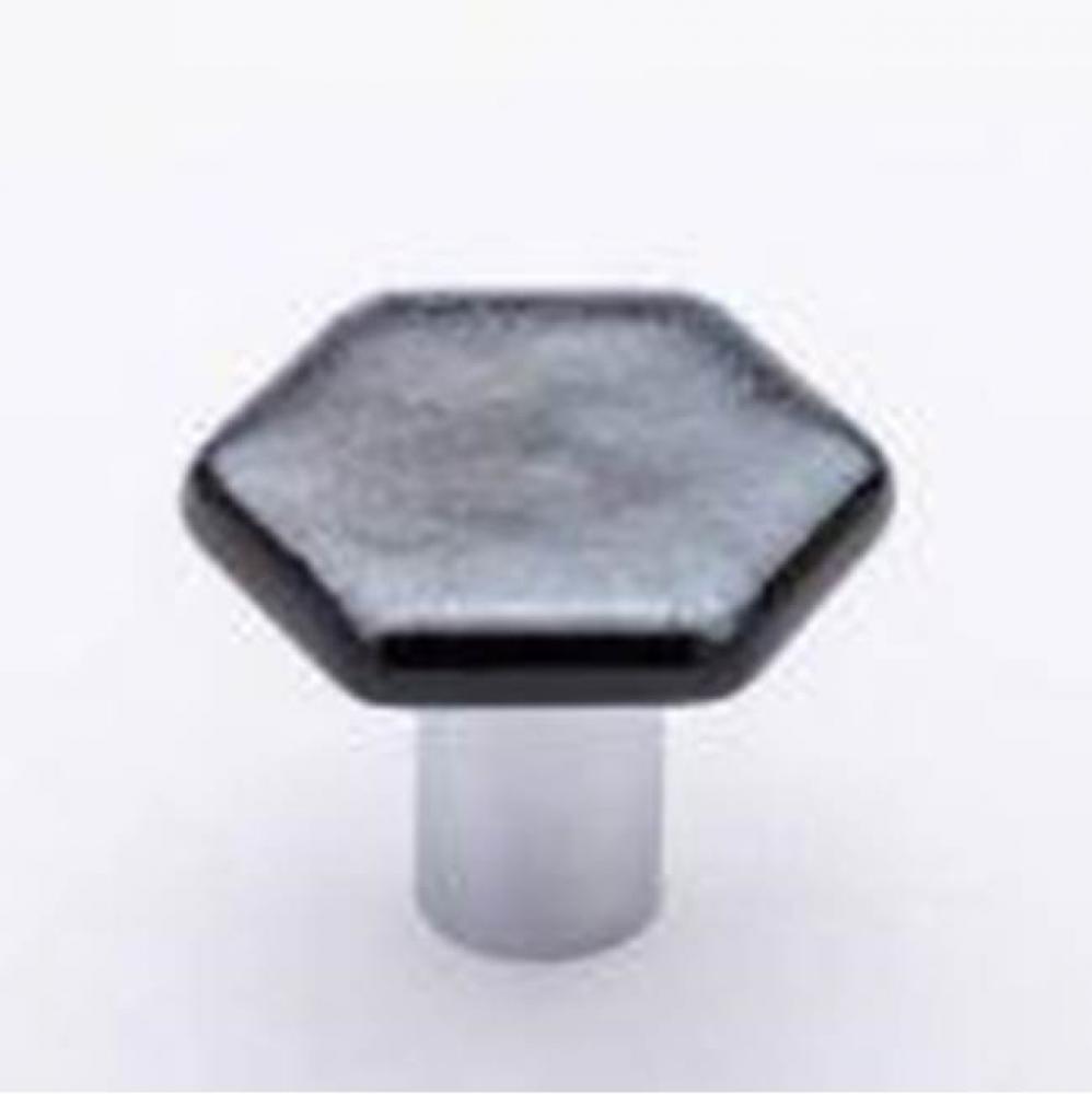 Hexagon Irid Silve Black Knob With Pc Base