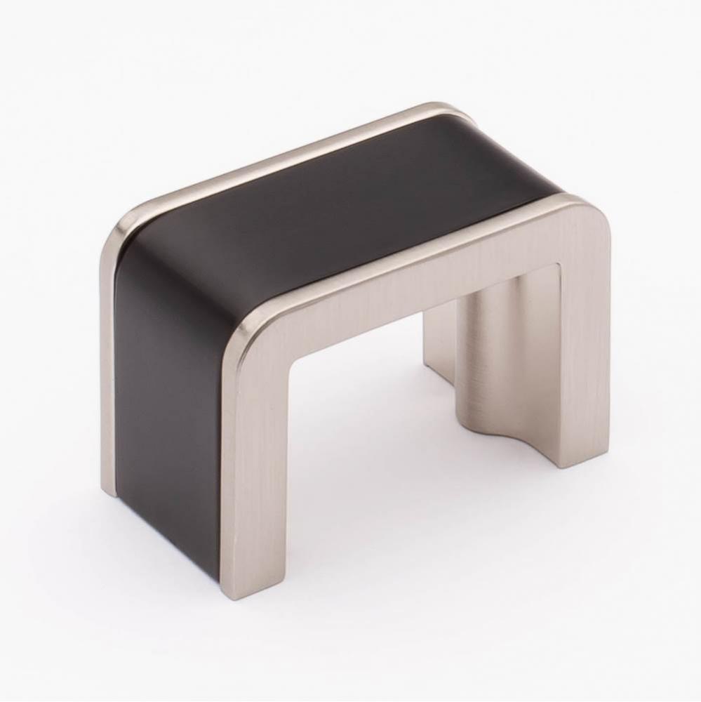 Fusion Knob Matte Black With Satin Nickel