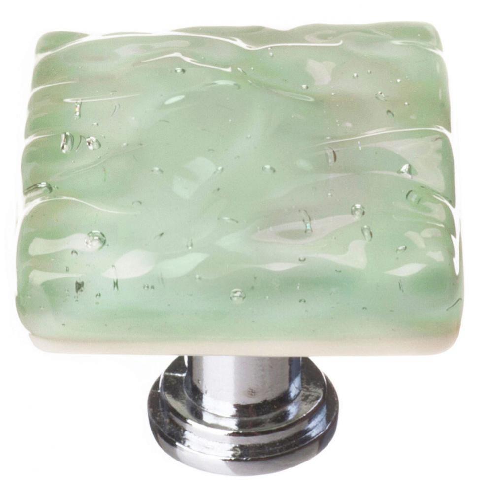 Glacier Spruce Green Knob With Satin Nickel Base