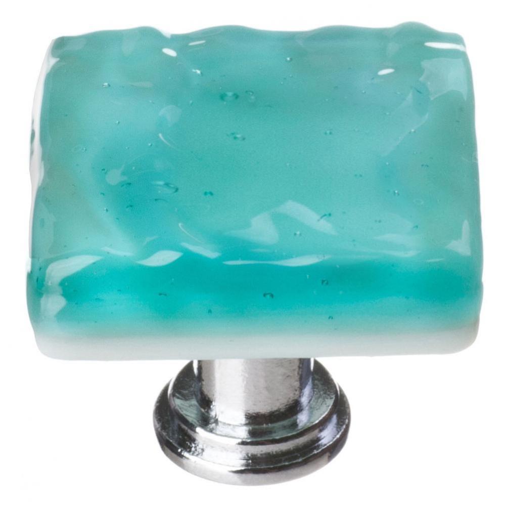 Glacier Aqua Knob With Oil Rubbed Bronze Base