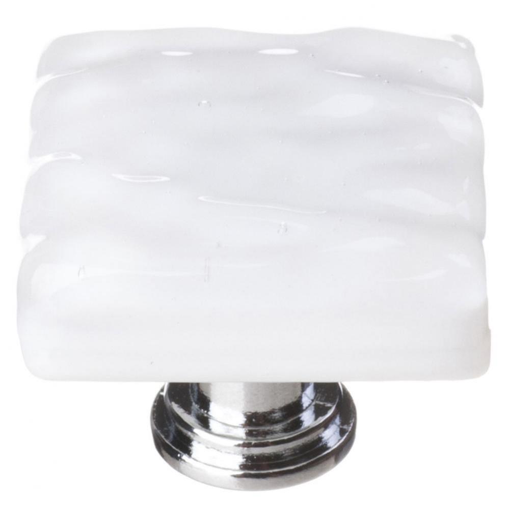 Glacier White Knob With Oil Rubbed Bronze Base