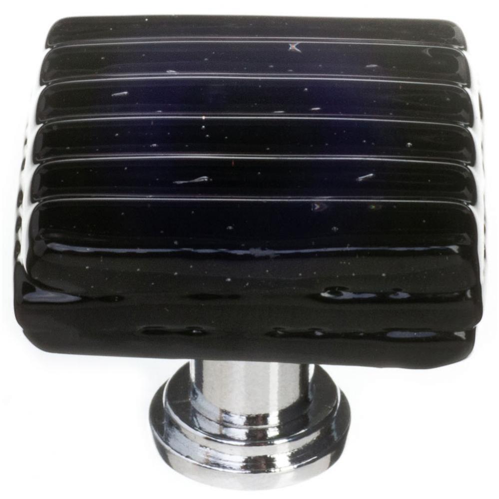 Reed Black Knob With Polished Chrome Base