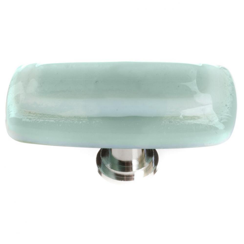 Stratum Spruce Green Long Knob With Polished Chrome Base