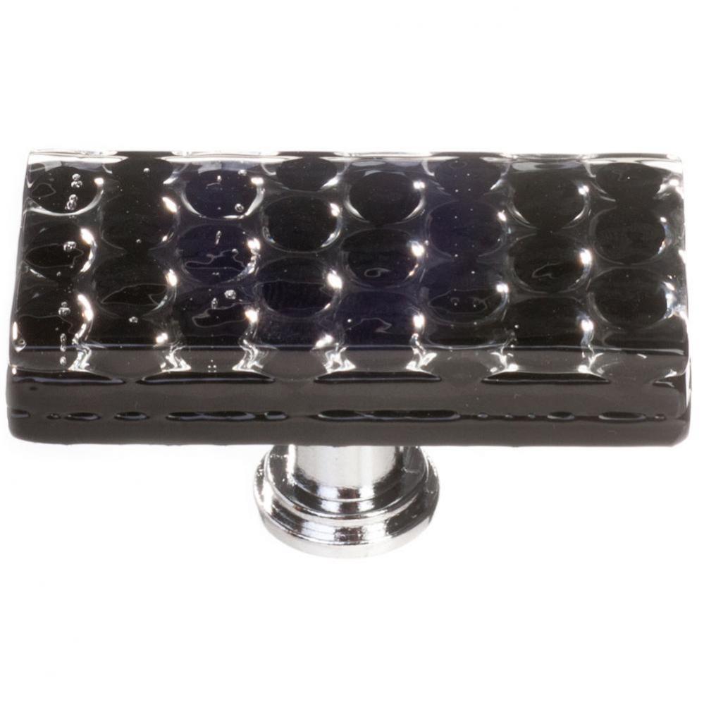 Honeycomb Black Long Knob With Oil Rubbed Bronze Base