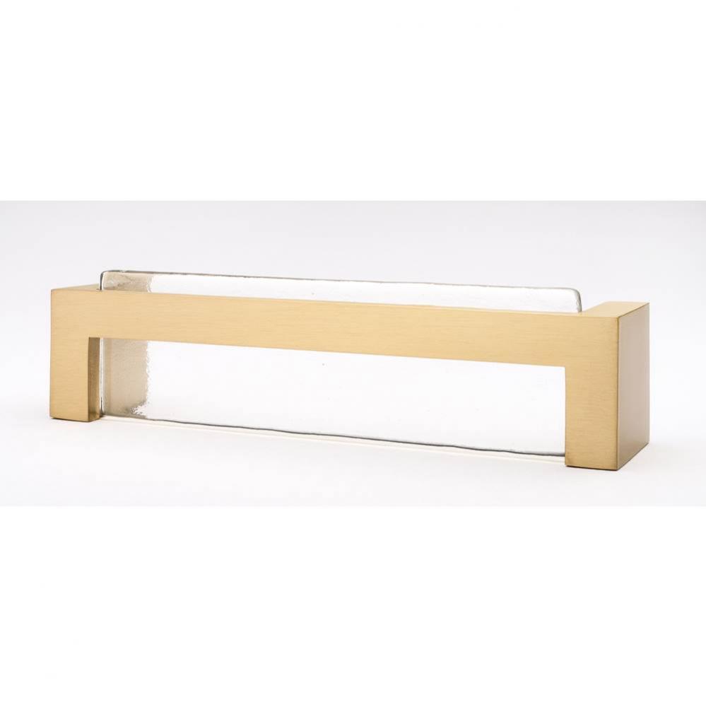Skyline Clear Pull With Satin Brass Base