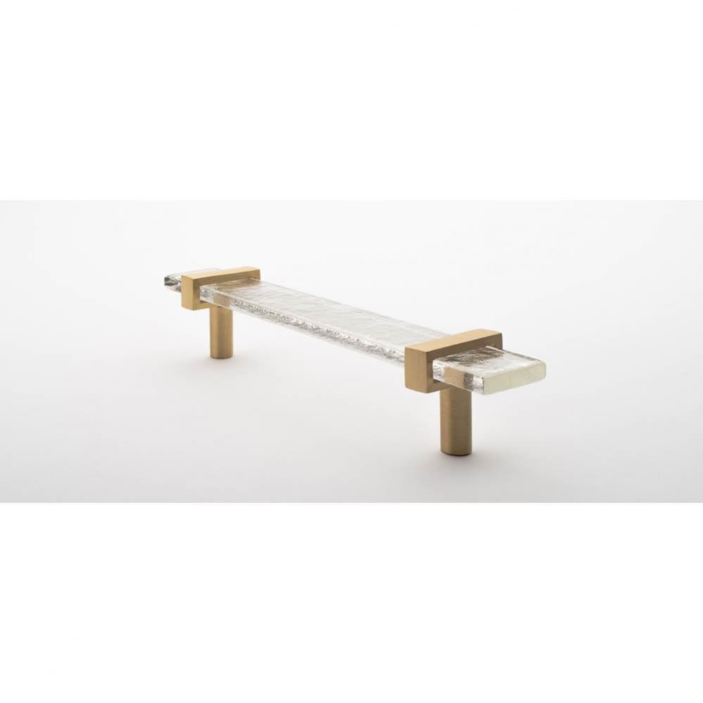 7'' Adjustable Clear Pull With Satin Brass Base