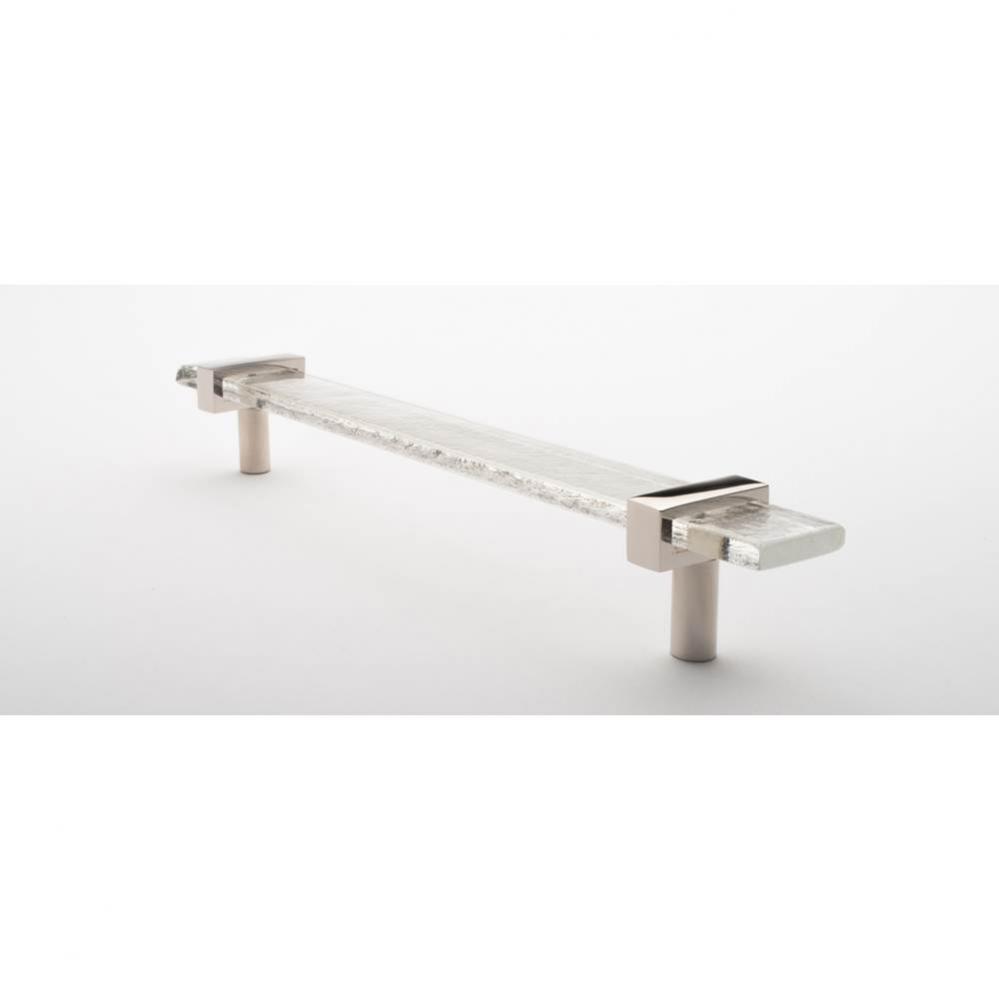 9'' Adjustable Clear Pull With Polished Nickel Base