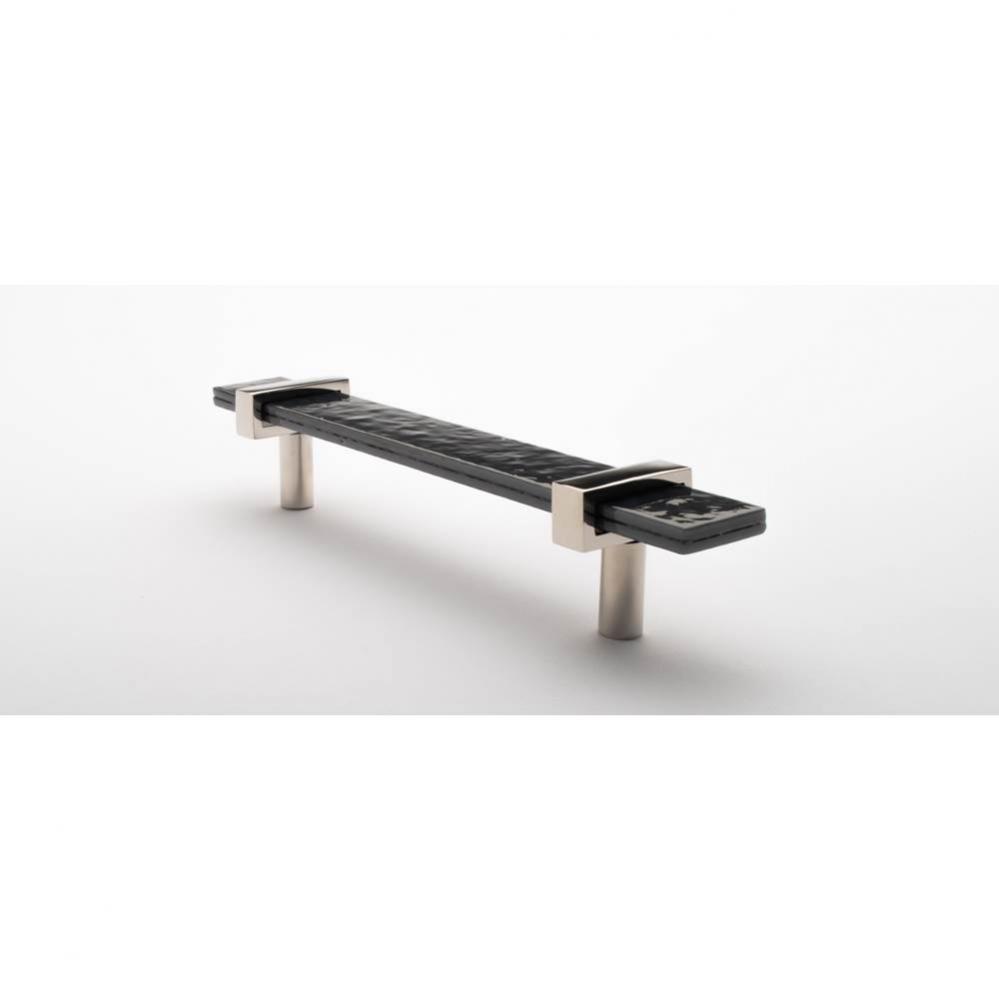 7'' Adjustable Slate Gray Pull With Polished Nickel Base