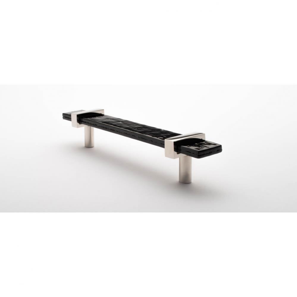 7'' Adjustable Black Pull With Polished Nickel Base
