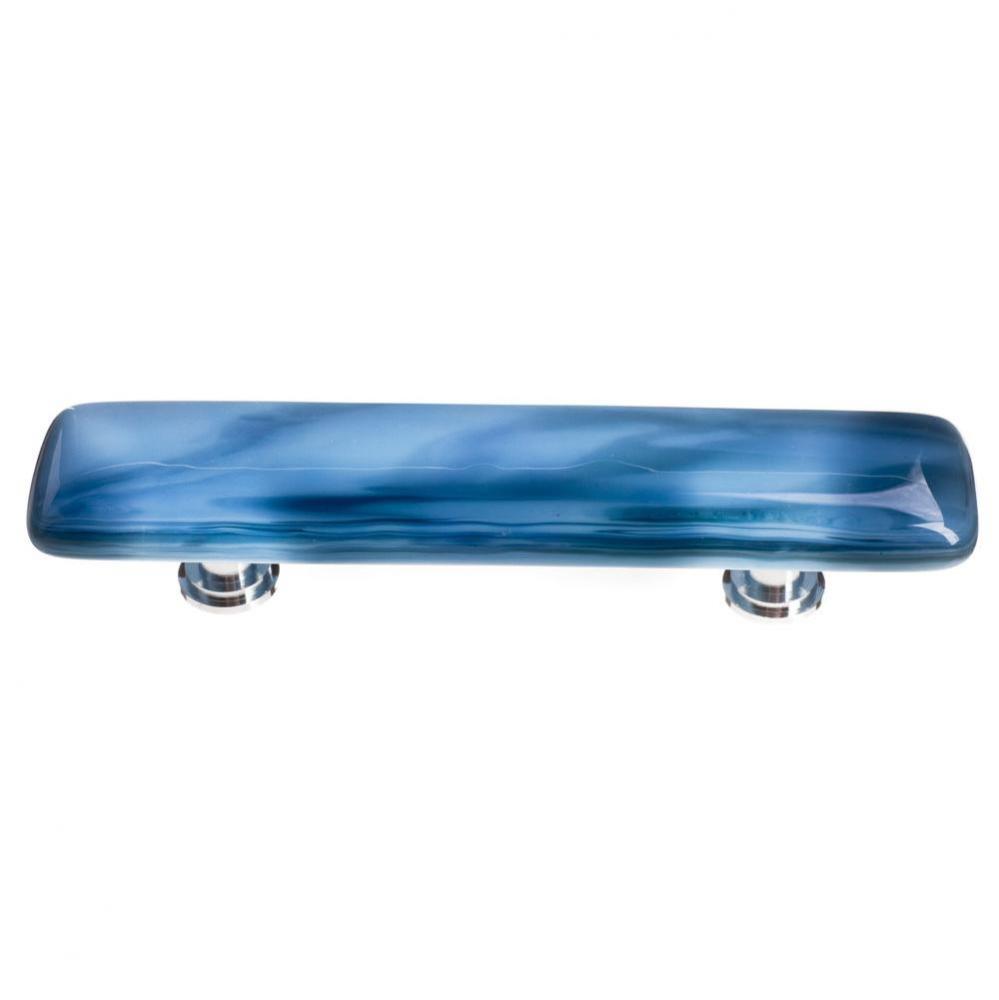 Cirrus Marine Blue Pull With Polished Chrome Base