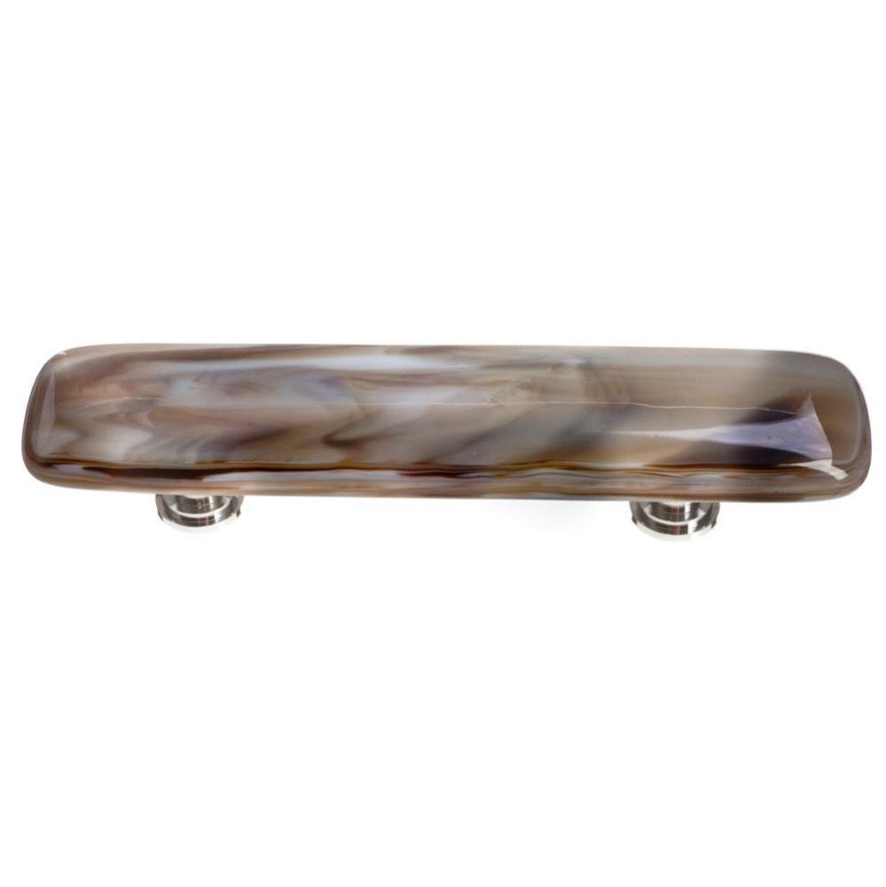 Cirrus White With Brown Pull With Polished Chrome Base