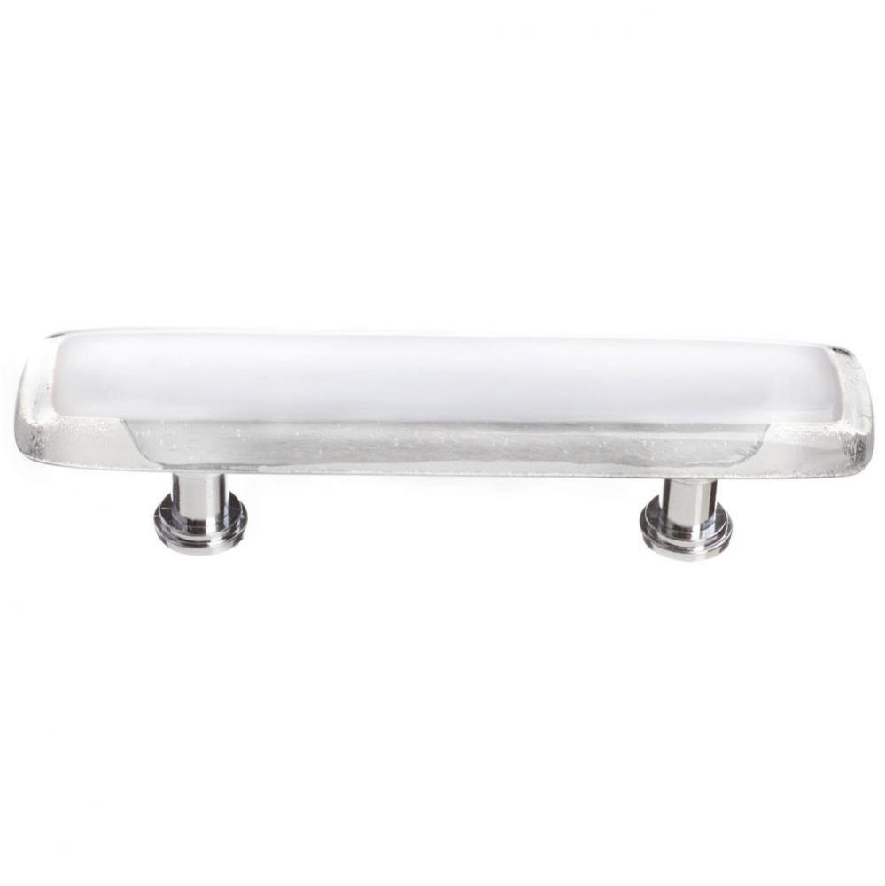 Reflective White Pull With Satin Nickel Base