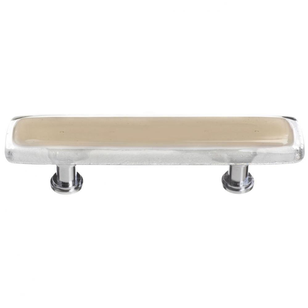 Reflective Sesame Pull With Polished Chrome Base