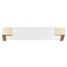 Sietto P-1201-SB - Affinity White Pull With Satin Brass Base