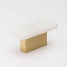 Sietto K-1801-SN - Skyline White Knob With Satin Nickel Base