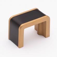 Sietto K-2000-MB-SB - Fusion Knob Matte Black With Satin Brass