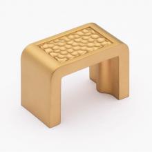 Sietto K-2002-SB - Hammered Knob In Satin Brass